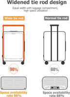 feilario 20'' Aluminum Frame Wide Handle PC Hardside Carry On Luggage - Image 2