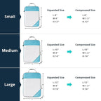 Compression Packing Cubes 6 Set, Compressible Space-Saving Packing Cubes - Image 5