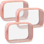 Moyad TSA Approved Clear Toiletry Bag, 3 Pack Quart Size 3-1-1 Liquids Pouch by Moyad