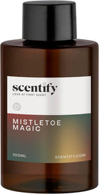 Scentify Holiday Mistletoe Magic Aroma Oil Christmas Refill Scent for Oil Diffusers - Pine, Oak, Moss, Clove, Cedar - Luxurious Relaxing Aromatherapy Fragrance 100ml, 3.38oz