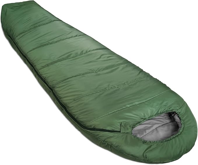 Amazon Basics 20°F Cold Weather Mummy Sleeping Bag, 82 Inches x 33 Inches by AmazonBasics