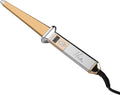 Mia Beauty Delta Curling Iron Wand,1.25 Inch Hair Styling Tool with Titanium Triangular Barrel, Creates Voluminous Sexy Whimsical Curls, Professional Appliance for Women - Polished Gold/Silver Color