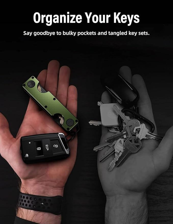 Key Organizer Key Holder Compact Key Case Minimalist Metal Key Chain Key Holder - Image 4
