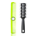 2Pcs Professional Barber Comb, Spinner Wide Tooth Hair Comb Anti Static Cutting Comb, Barbers Styling Curly Parting Set for Men and Women All Hair Types (Green)