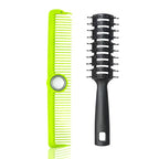 2Pcs Professional Barber Comb, Spinner Wide Tooth Hair Comb Anti Static Cutting Comb, Barbers Styling Curly Parting Set for Men and Women All Hair Types (Green)