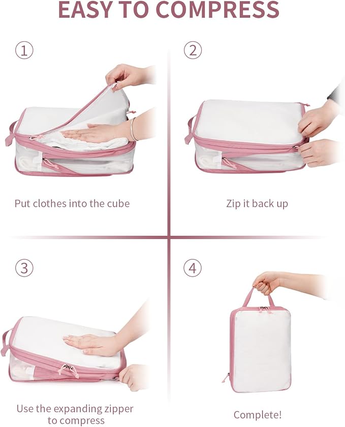 ECOHUB 6 Set Compression Packing Cubes, Gifts - Image 6