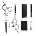 Hair Cutting Scissors Thinning Shears Kit, 6.5 inch Professional Haircut Scissors for Beard Trimming Shaping with Comb Case, Hairdressing Shears Set