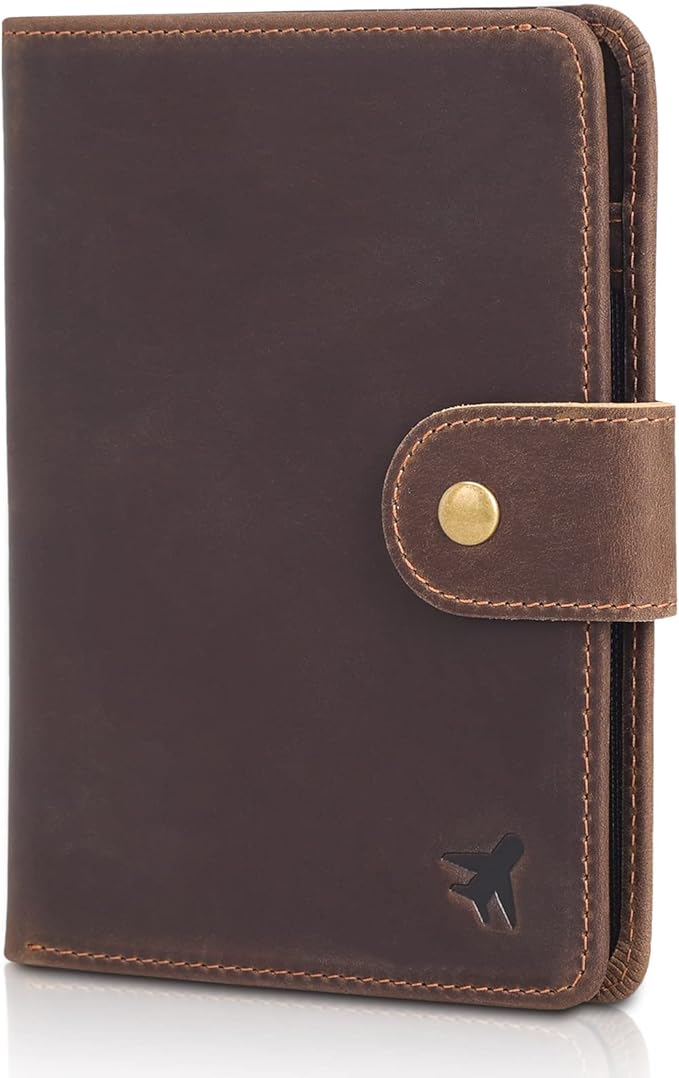 Polare Luxury RFID Blocking Leather Passport Holder Travel Wallet by polareoriginal