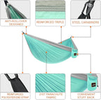 Camping Hammock, Super Lightweight Portable Parachute Hammock - Image 2