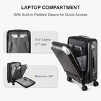 LEVEL8 Grace Carry on Luggage, 20 Inch Hard Shell Suitcases - Image 3