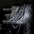 LUXOME Lightweight Blanket | 100% Rayon from Bamboo Fabric & Fill | King/Cal - Image 4