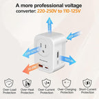 220V to 110V Voltage Converter US to Europe International Universal Travel - Image 2