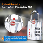 Forge Luggage Locks TSA Approved 4 Pack 4 Colors, Small Combination Lock - Image 3