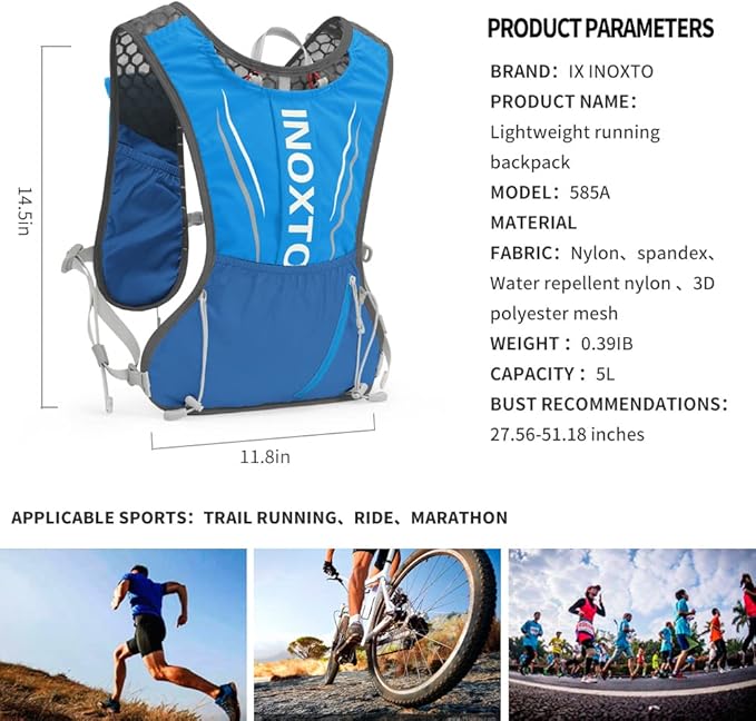 Running Hydration Vest for Men Women Water Backpack for Running 3L Running - Image 2