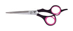 Cricket Style Xpress La-Di-Da Hair Cutting Scissors - Sharp Micro-Serrated Beveled Blades, Stainless Steel Shears Hair Scissors - Wet & Dry Use, Barber Accessories - 5.75", Pink and Black