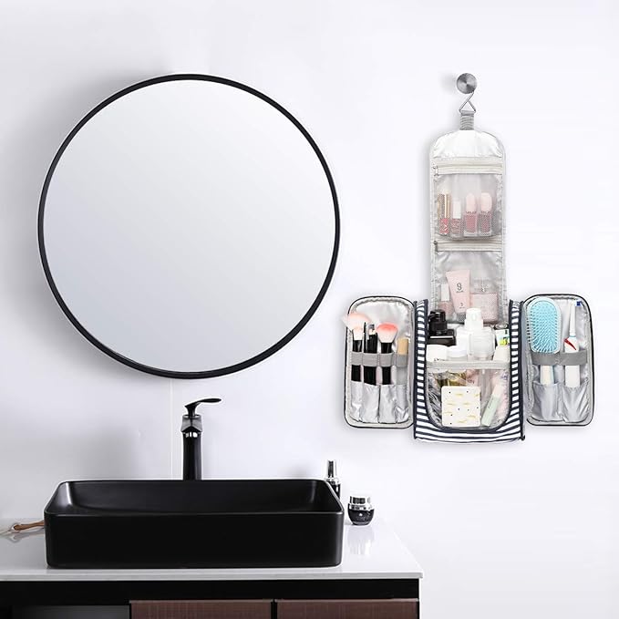 Hanging Travel Toiletry Bag, Large Capacity Cosmetic Travel Toiletry Organizer - Image 8