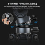 ULANZI F38 Video Travel Tripod, 61.4" Lightweight Carbon Fiber Camera Tripod - Image 4