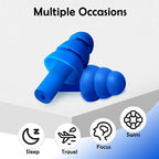 100 Pairs Ear Plugs for Sleeping Noise Cancelling, Reusable Silicone Sound - Image 2