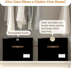 3 Pack Shoe Organizer for Closet, Foldable Shoe Storage Containers, Fits up to - Image 6