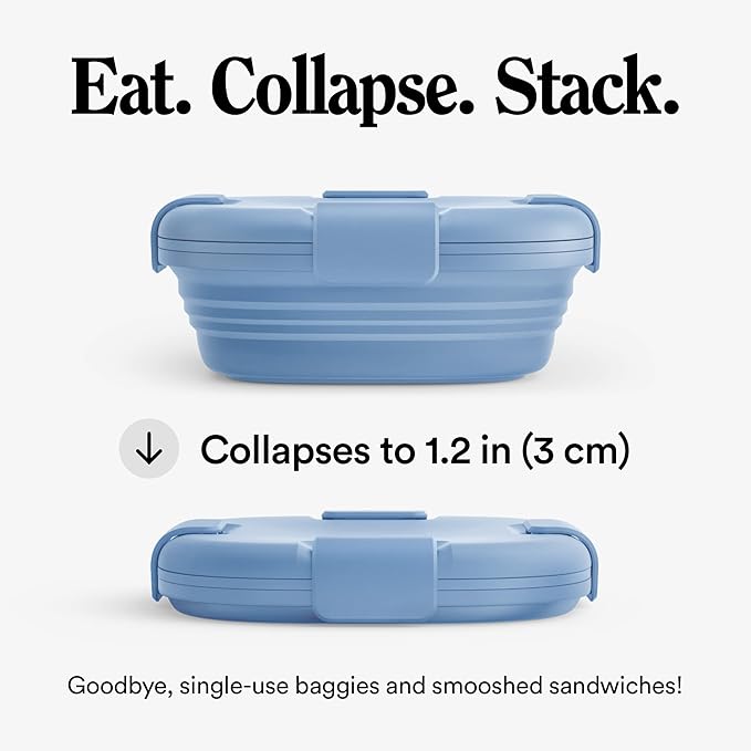 STOJO Collapsible Sandwich Box – 24oz, Reusable Food Storage Container - Image 2
