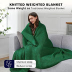 Knitted Weighted Blanket (30-deep Green / 60" x 80" | 15lbs)