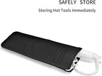 Heat Resistant Travel Mat Pouch for Hair Straighteners,Crimping Irons,Curling Wands,Flat Irons and Styling Tools