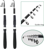 Fishing Pole Combo Set, 2.1m/6.89ft 2PCS Collapsible Rods 2PCS Spinning Reels - Image 3