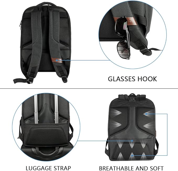 KROSER Laptop Backpack Large Computer Backpack Fits up to 17.3 Inch Laptop - Image 6