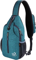 WATERFLY Crossbody Sling Backpack Sling Bag Travel Hiking Chest Bag Daypack by Waterfly