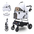 Dog Cat Stroller, Foldable 4 Wheels Dog Stroller by quolliter
