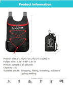 16L Hiking Daypack Lightweight Foldable Travel Backpack Water Repellent Camping - Image 4