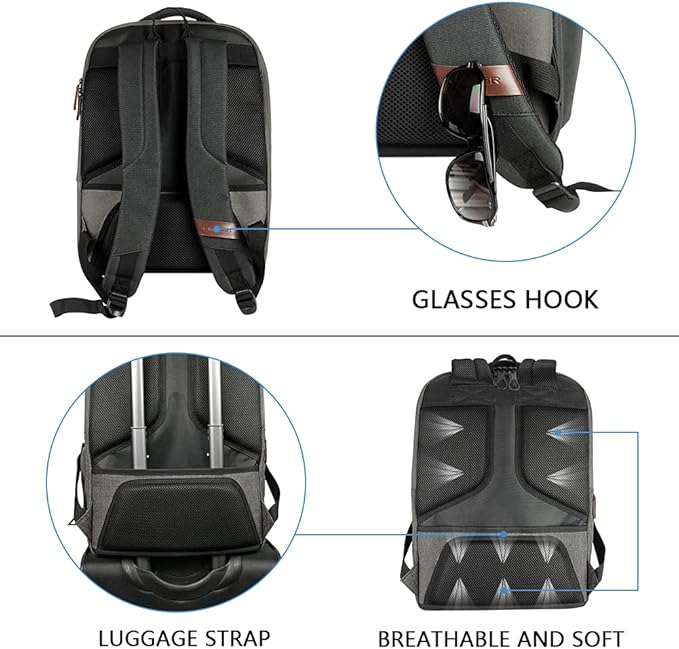 KROSER Laptop Backpack Large Computer Backpack Fits up to 17.3 Inch Laptop - Image 6