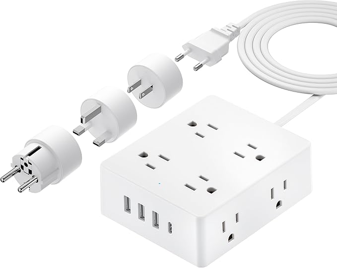 European Travel Plug Adapter, Olcorife Power Strip by olcorife