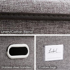 Collapsible Storage Containers with Lids [5 (Gray / M(5-Pack))
