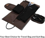 Leather Garment Bag for Travel, Modoker Carry On Suit Carrier Travel Bag - Image 6