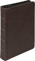 Samsill Vintage Leather Mini 3 Ring Zipper Binder, 1 Inch Round Ring Capacity by Samsill