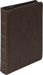 Samsill Vintage Leather Mini 3 Ring Zipper Binder, 1 Inch Round Ring Capacity by Samsill