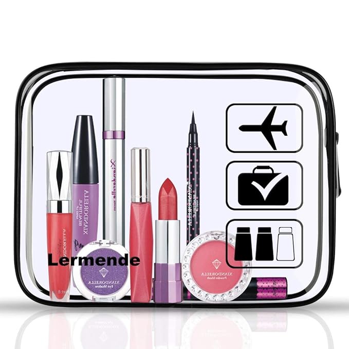 Lermende 2pcs Clear Toiletry Bag TSA Approved Travel Bag, Carry On - Image 4