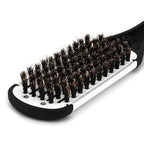Aethland Double-Sided Boar Bristle Brush and Hair Straightening Comb for Smoothing and Styling