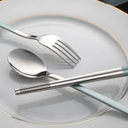 DEVICO Travel Utensils With Case, 18/8 Stainless Steel Camping Utensils - Image 4