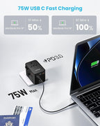 Universal Travel Adapter, VINTAR 75W GaN International Power Adapter - Image 2