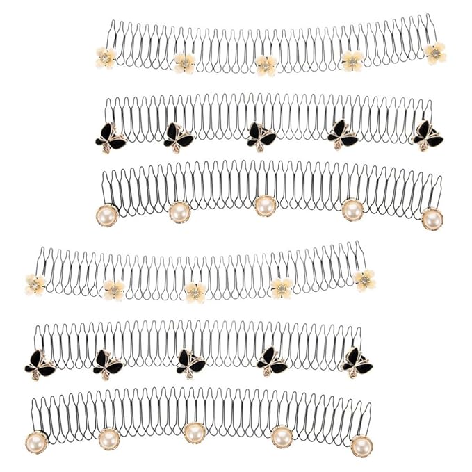 Beaupretty Hair Finishing Fixer Comb Lightweight U Shape Invisible Hair Insert Comb for Women Girls Secure Hold Styling Tool for Updo and Flyaway Control