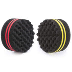 Small and Big Hole Hair Sponge for Twist Dreads Locking Afro Curl Brush Barber 2 PCS