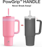 POWCAN 40 oz Tumbler with Handle, 2-in-1 Straw and Sip Lid, Dishwasher Safe - Image 3