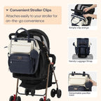 BabbleRoo Leather Diaper Bag Backpack, Unisex Stylish Travel Back Pack Nappy - Image 6