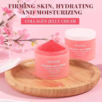 Collagen Jelly Cream - Korean Anti-Aging Face Moisturizer with Niacinamide & Hyaluronic Acid, Hydrolyzed Collagen for Wrinkles & Hydration, 3.71 fl.oz