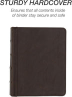 Samsill Vintage Leather Mini 3 Ring Binder 1 Inch Round Ring, 5.5 x 8.5 Inch - Image 5