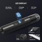 SUERBEATY Nose Hair Trimmer for Men Rechargeable, Electric Nose and Ear Hair Trimmer, Professional Nose Clipper, LED Display, Waterproof, Portable Travel Size, Painless, Black