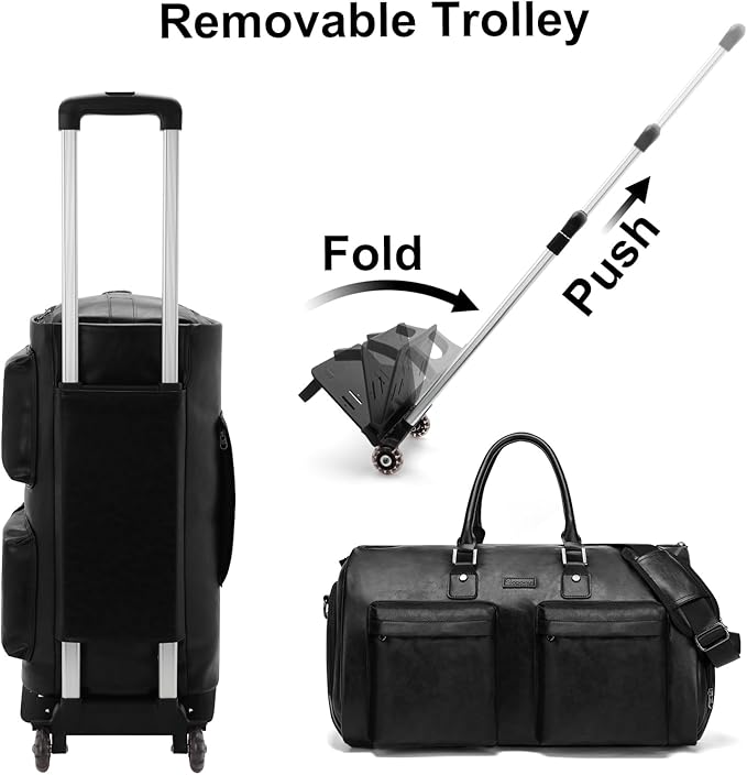 Modoker Rolling Garment Bag for Travel Wheeled Duffel Bag Luggage Suit Travel - Image 2