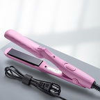 LOVANI Mini Flat Iron, Dual Voltage Travel Hair Straightener, Tourmaline Ceramic Small Flat Irons for Short Hair/Bangs (Pink, 0.5 Inch, SleekMini)